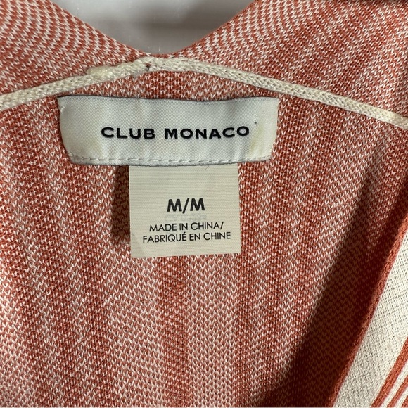 Club Monaco Birdseye Stripe V-Neck Sweater - Picture 6 of 11